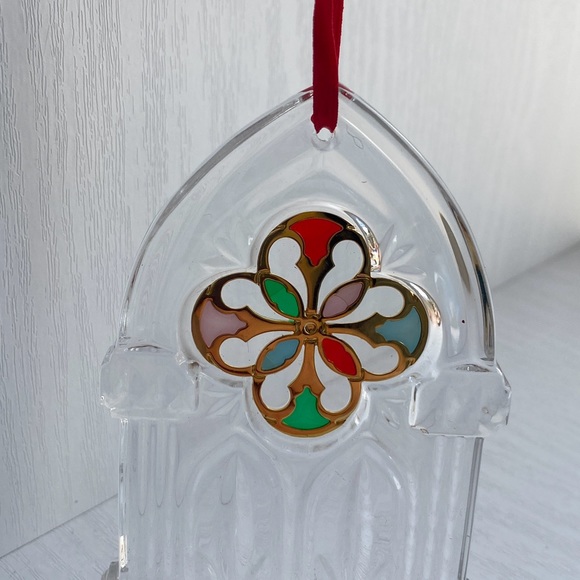 Gorham Crystal Spanish Cathedral Ornament Christmas Stained Glass Collectible - Picture 2 of 5